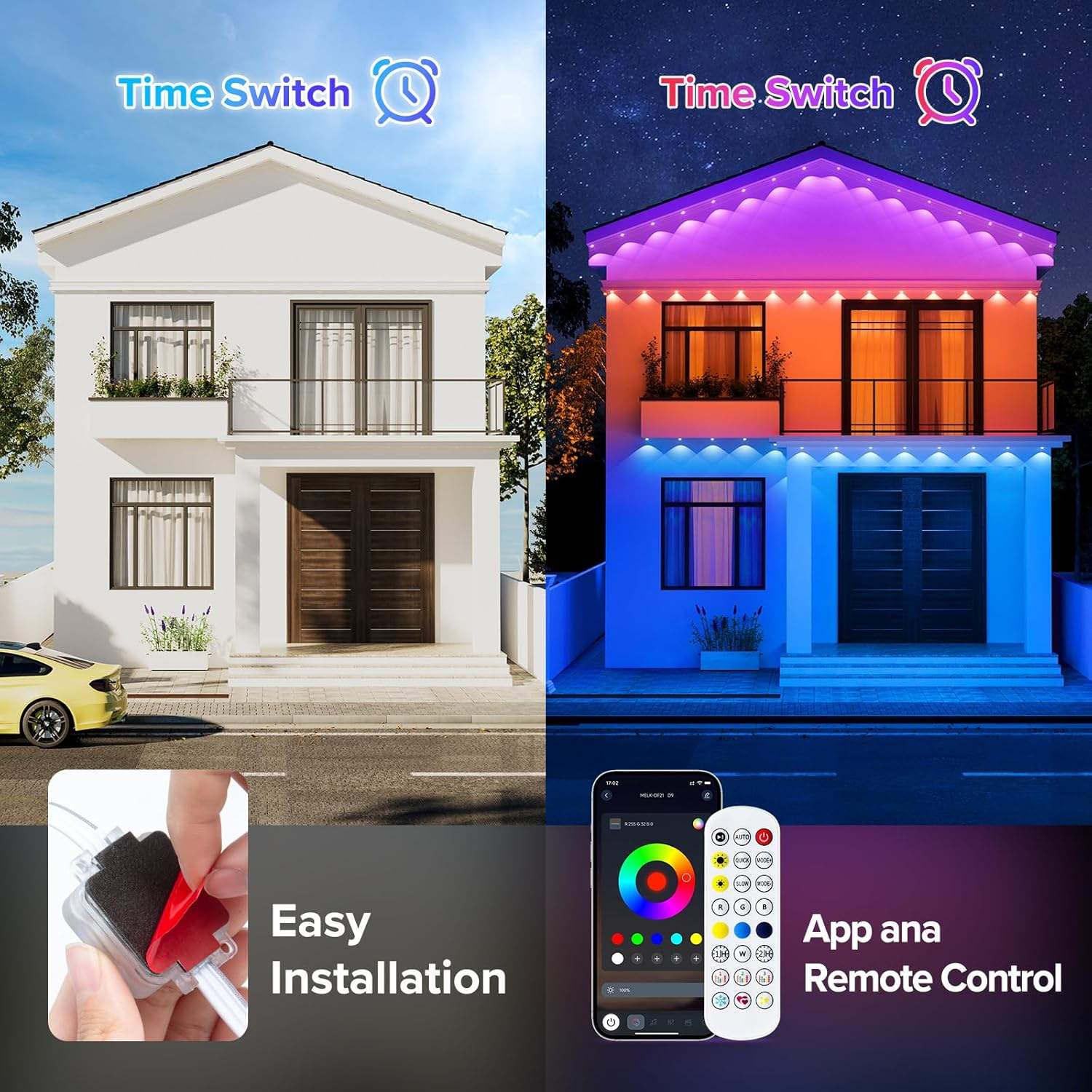 Factory Direct Smart RGB Graffiti App Control LED Permanent Outdoor Lights - HYX Model 39.3ft